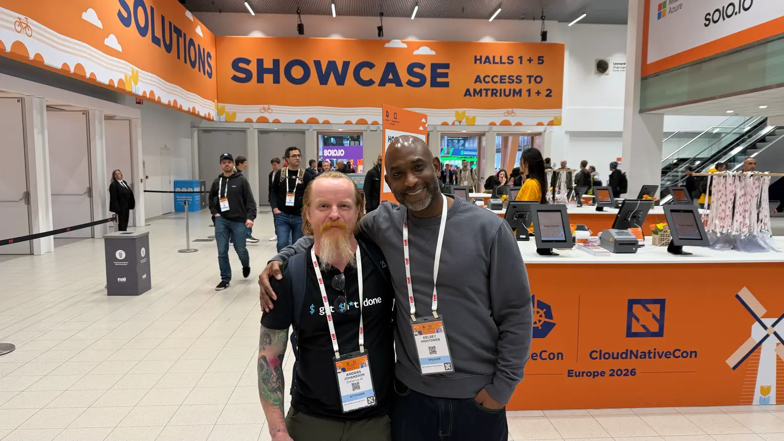 Safespring i showcase-området på KubeCon + CloudNativeCon Europe 2026 i Amsterdam.